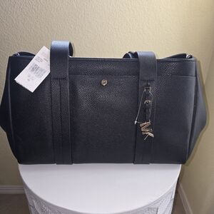 Michael Kors Romee Large Pebbled Leather Black Bag New With Tags